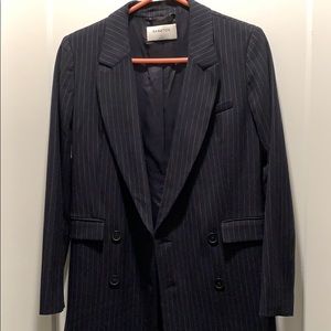Aritzia Babaton Black Pinstripe Blazer